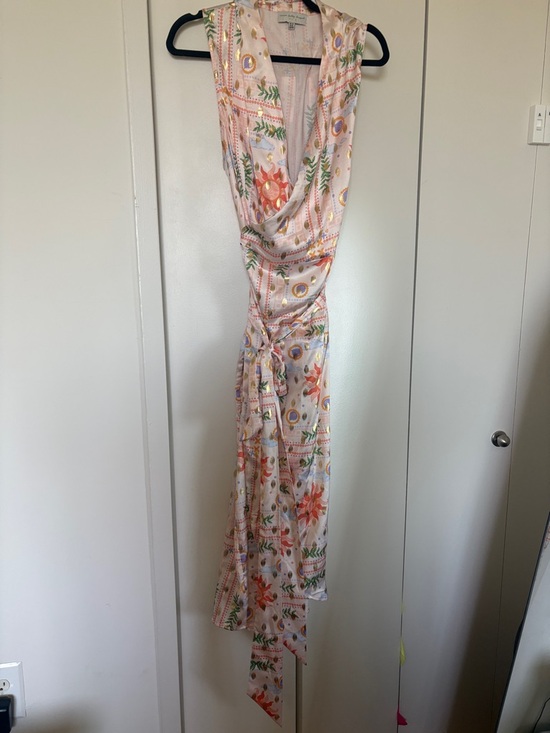 Never Fully Dressed Dresses & Skirts - Printed Never Fully Dressed Wrap Maxi Dress with Tie Waist